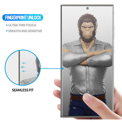 Film de protection d'écran Blueo HD Applicator Pro pour Apple iPhone 16 Pro Max, Verre Trempé, Full Glue, 3D, Noir