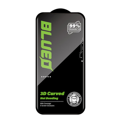 Film de protection d'écran Blueo HD pour Apple iPhone 16 Pro, Verre trempé, Full Glue, 3D, Noir