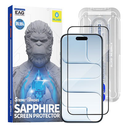 Film de protection Écran Blueo Sapphire Applicator Pro pour Apple iPhone 17 Air, Verre Trempé, Full Glue