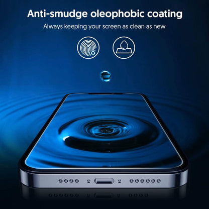 Blueo Silk HD Screen Protector Film for Apple iPhone X, Tempered Glass, Full Glue, Set of 5 pieces, 2.5D, Black