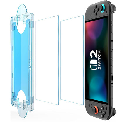 Film de protection d'écran Techsuit SwitchAura Applicator pour Nintendo Switch 2, Verre trempé, Set de 2 pièces
