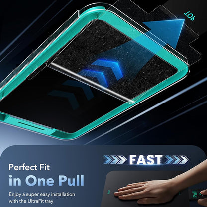 Film de protection d'écran ESR Armorite Paper Feel UltraFit pour Apple iPad Air 11 (2026) / Air 11 (2025), Verre Trempé, Full Glue, Lot de 2 pièces