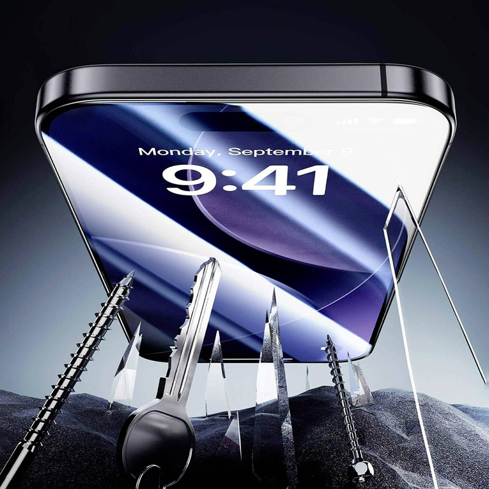 Film de protection d'écran ESR Armorite UltraFit pour Apple iPhone 18 Pro Max / 17 Pro Max, Verre trempé, Collage intégral, Lot de 2 pièces, Noir