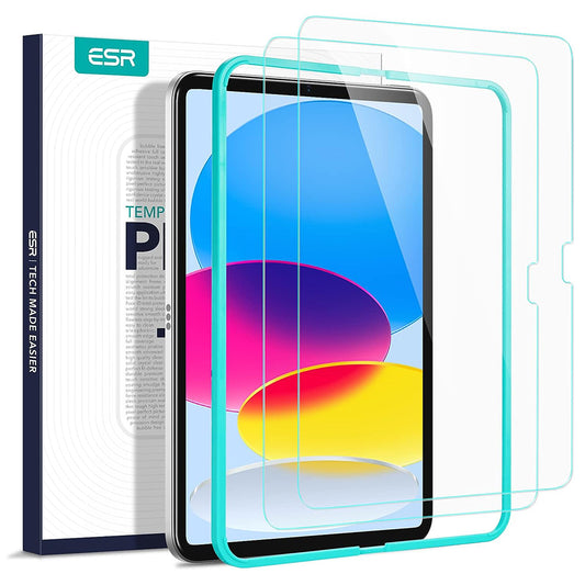 Film de protection d'écran ESR pour Apple iPad (2025) / (2022), Verre Trempé, Full Glue, Lot de 2 pièces