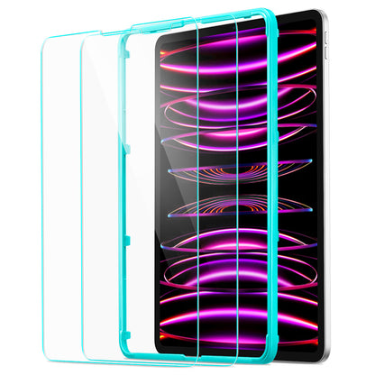 Film de protection d'écran ESR pour Apple iPad Pro 12.9 (2022) / Pro 12.9 (2021) / Pro 12.9 (2020), Verre Trempé, Full Glue, Lot de 2 pièces