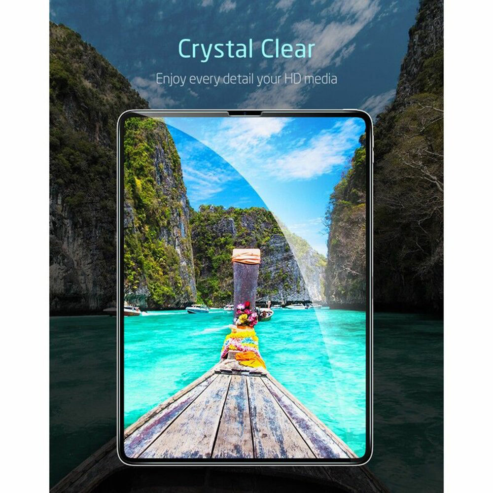 Film de protection d'écran ESR pour Apple iPad Pro 12.9 (2022) / Pro 12.9 (2021) / Pro 12.9 (2020), Verre Trempé, Full Glue, Lot de 2 pièces