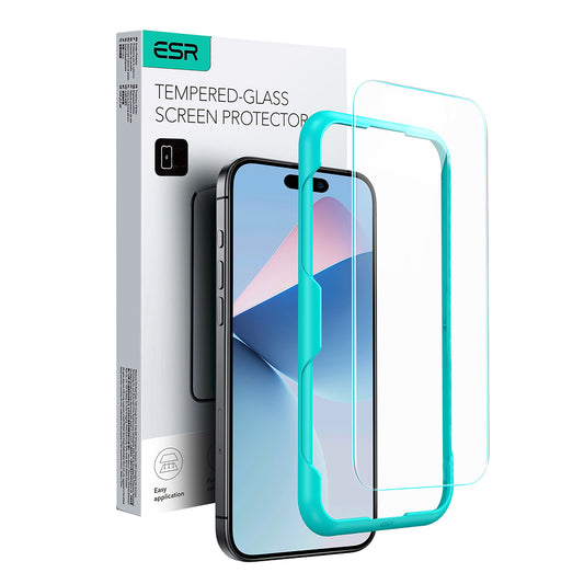 ESR Screen Protector for Apple iPhone 16 Plus, Tempered Glass, Full Glue