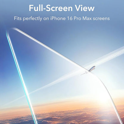 Film de protection Ecran ESR pour Apple iPhone 17 Pro, Verre Trempé, Full Glue, Set de 3 pièces