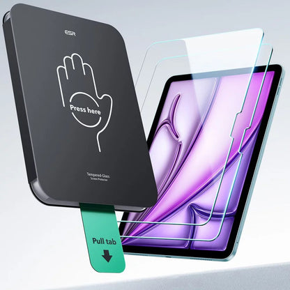Film de protection d'écran ESR UltraFit pour Apple iPad Air 11 (2025) / Air 11 (2024), Verre Trempé, Full Glue, Lot de 2 pièces