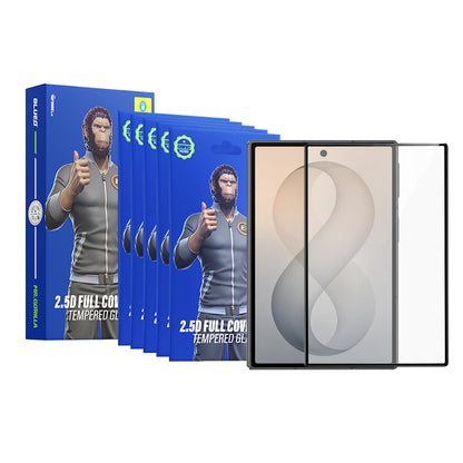 Film de protection écran extérieur Blueo HD pour Samsung Galaxy Z Fold8 F976, verre trempé, collage complet, 2.5D, lot de 5 pièces, noir