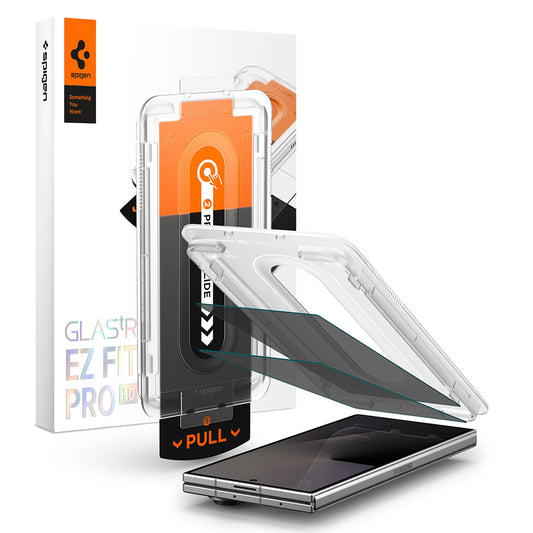 Film de protection écran extérieur Privacy Spigen GlastR EZ FIT Pro HD pour Samsung Galaxy Z Fold8 Ultra F976, Verre trempé, Collage complet, Lot de 2 pièces