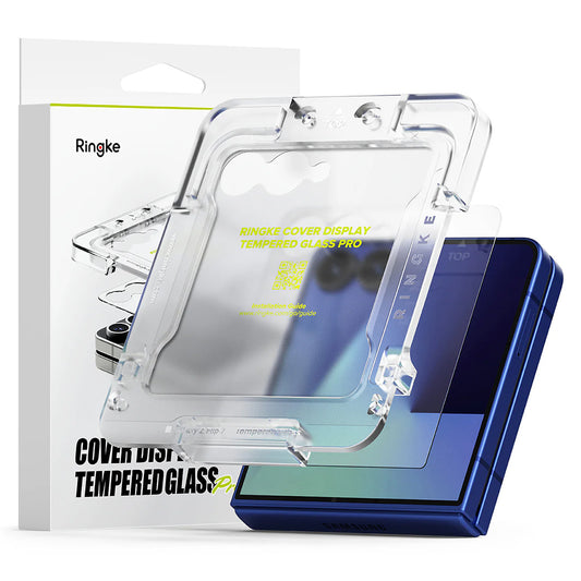 Film de protection écran extérieur Ringke Cover Display pour Samsung Galaxy Z Flip7 F766, verre trempé, colle intégrale, lot de 2 pièces