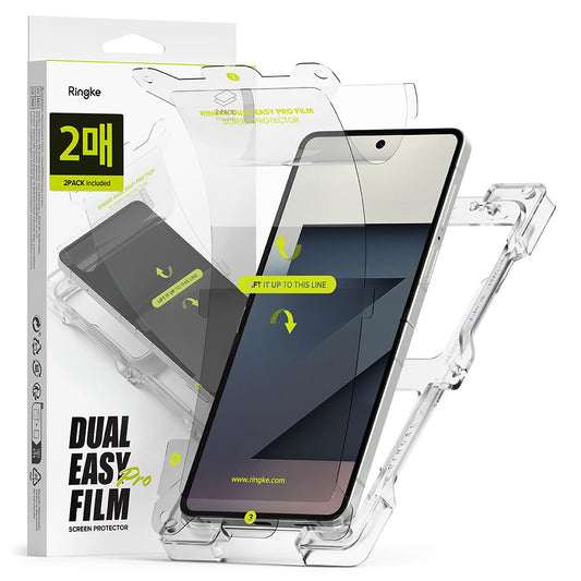 Film de protection Écran Intérieur Ringke Dual Easy Pro pour Samsung Galaxy Z Flip7 F766, Plastique, Lot de 2 pièces