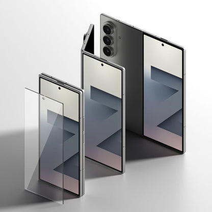 Film de protection Écran Extérieur Ringke Easy Slide pour Samsung Galaxy Z Fold7 F966, Verre Trempé, Full Glue, Set de 2 pièces
