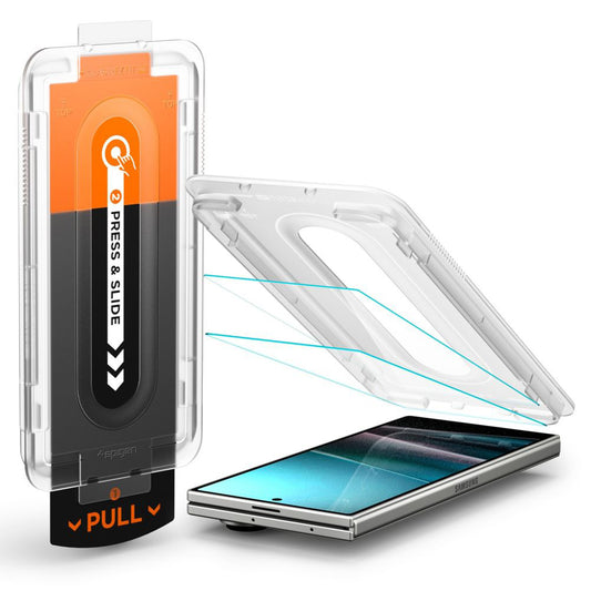 Film de protection Écran Extérieur Spigen GlastR EZ FIT Pro HD pour Samsung Galaxy Z Fold7 F966, Verre Trempé, Full Glue, Set 2 pièces AGL09579