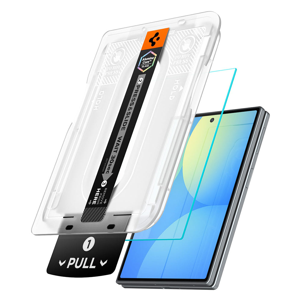 Film de protection écran extérieur Spigen GlastR EZ FIT Pro HD pour Samsung Galaxy Z Fold8 F971, Verre trempé, Collage complet, Lot de 2 pièces AGL11943