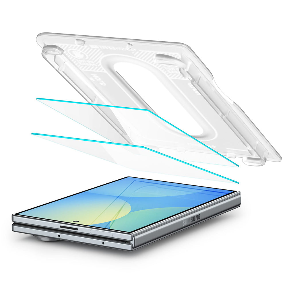 Film de protection écran extérieur Spigen GlastR EZ FIT Pro HD pour Samsung Galaxy Z Fold8 F971, Verre trempé, Collage complet, Lot de 2 pièces AGL11943