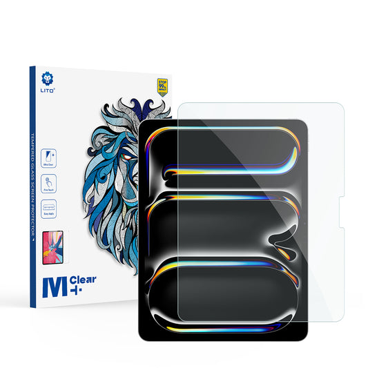 Film de protection d'écran Lito Classic pour Apple iPad Air 13 (2026) / Pro 13 (2025), Verre trempé, Full Glue, 2.5D