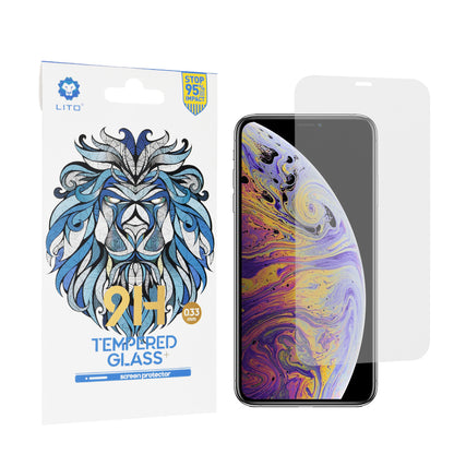 Film de protection d'écran Lito Classic pour Apple iPhone 11 Pro Max / XS Max, Verre trempé, Collage complet, 2.5D