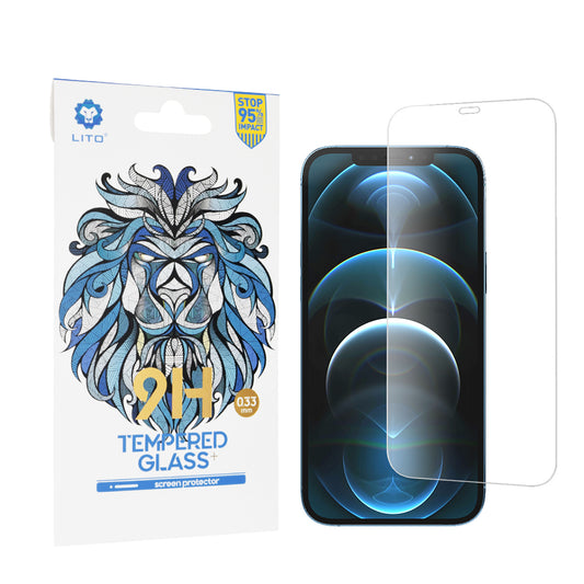 Lito Classic Screen Protector Film for Apple iPhone 12 Pro Max, Tempered Glass, Full Glue, 2.5D
