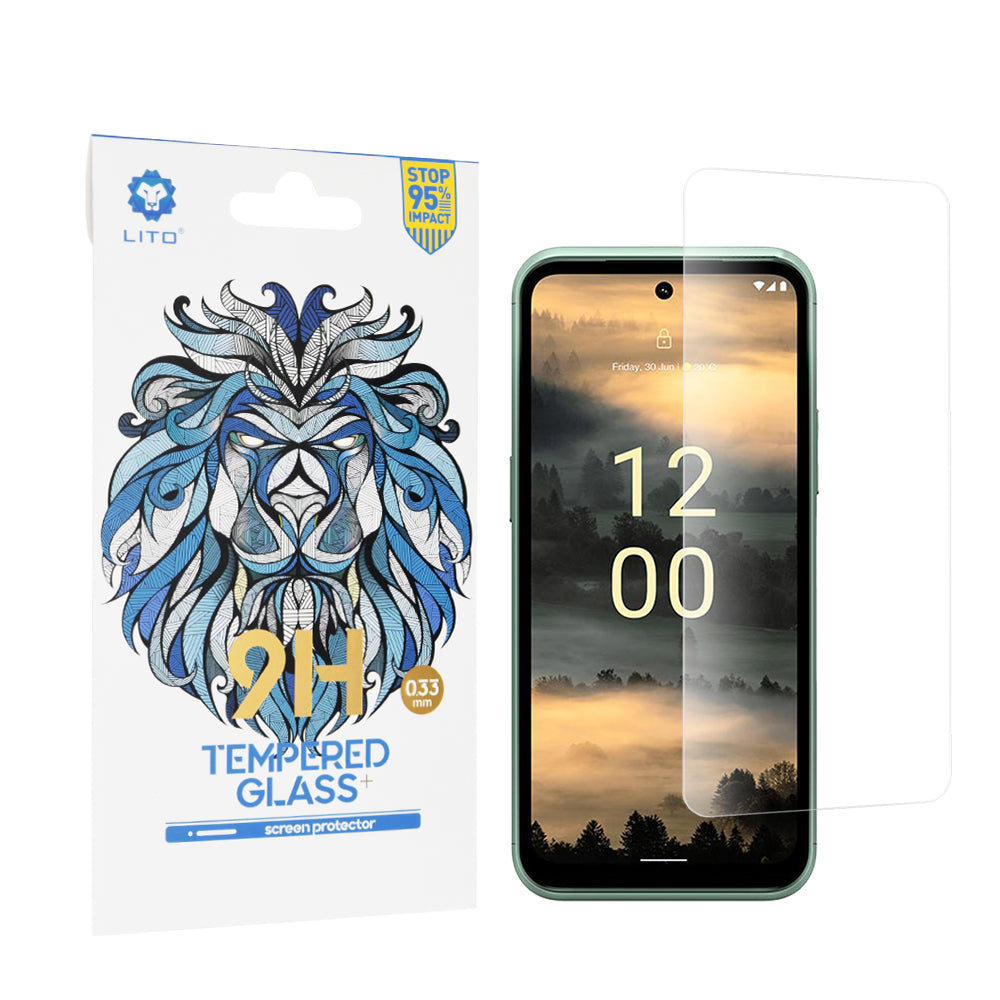 Film de protection d'écran Lito Classic pour Nokia XR21, Verre trempé, Full Glue, 2.5D