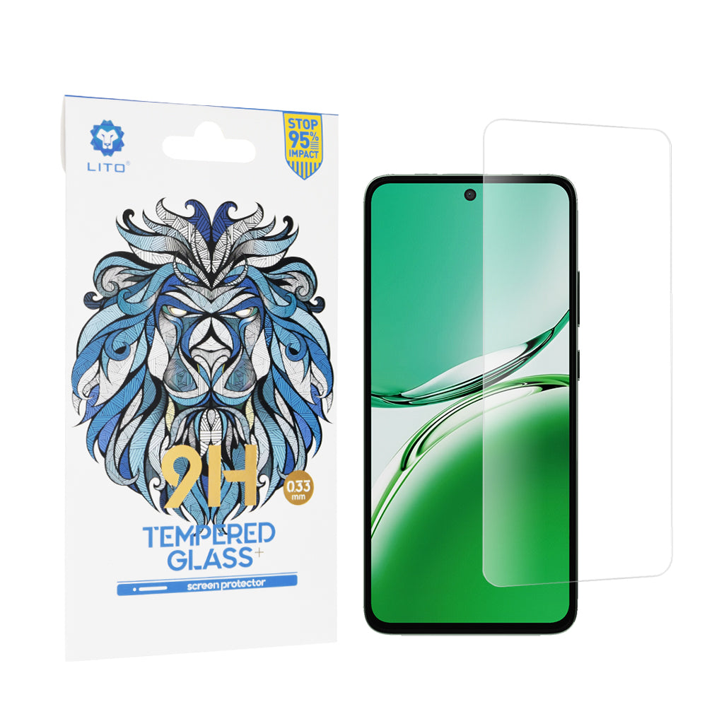 Film de protection d'écran Lito Classic pour Oppo Reno12 F 4G, Verre Trempé, Full Glue, 2.5D