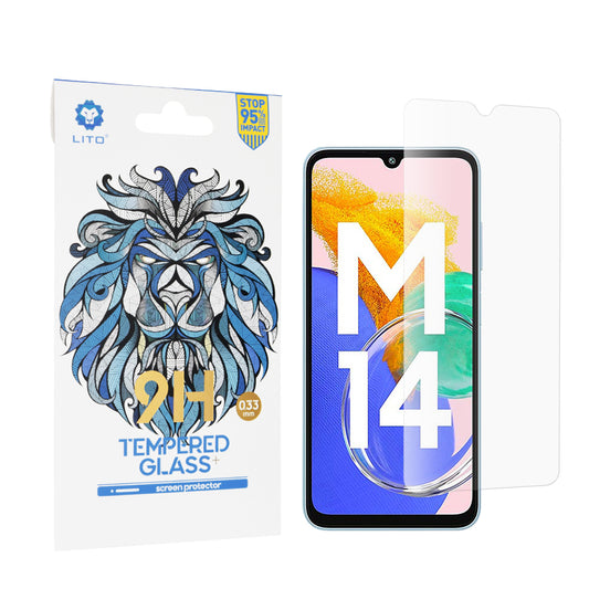 Film de protection d'écran Lito Classic pour Samsung Galaxy M14 5G M146, Verre trempé, Full Glue, 2.5D