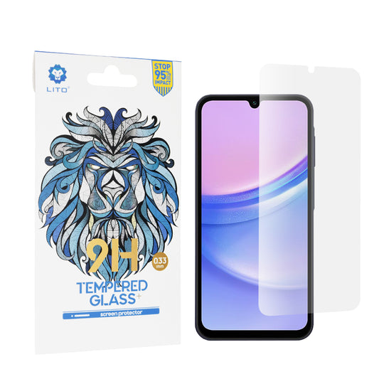 Film de protection d'écran Lito Classic pour Samsung Galaxy M15 / A15 5G A156 / A15 A155, Verre trempé, Full Glue, 2.5D