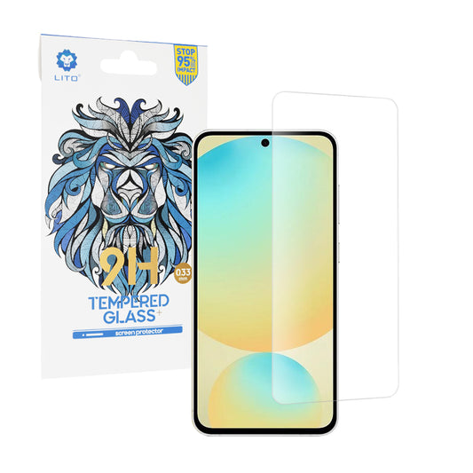 Film de protection d'écran Lito Classic Ultra Thin pour Samsung Galaxy S24 FE S721, Verre Trempé, Collage Complet, 2.5D