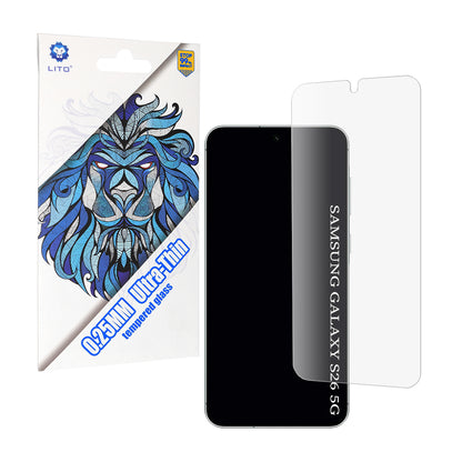 Film de protection écran Lito Classic Ultra Thin pour Samsung Galaxy S26 S942, Verre Trempé, Full Glue, 2.5D