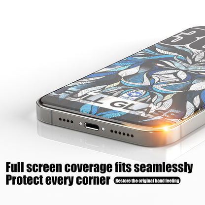 Film de protection d'écran Lito D+ Max 300C pour Apple iPhone 15, Verre trempé, Collage intégral