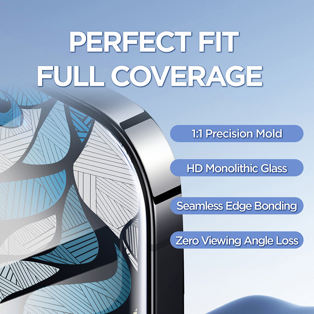 Film de protection Écran Lito D+ Max 4K pour Apple iPhone 17 Pro Max, Verre Trempé, Full Glue, Noir