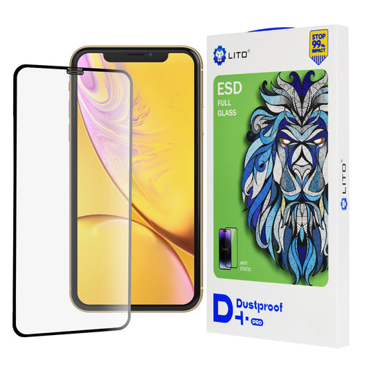 Film de protection d'écran Lito D+ Pro Dustproof pour Apple iPhone 11 / XR, Verre trempé, Collage complet, Noir