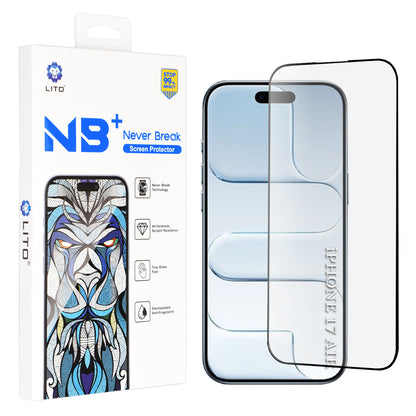 Film de protection Écran Lito NB pour Apple iPhone 17 Air, Verre Trempé, Full Glue, Noir