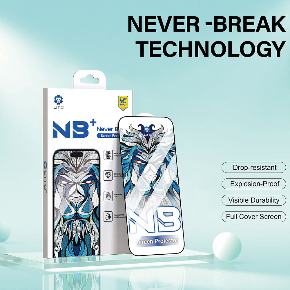 Film de protection Écran Lito NB pour Apple iPhone 17 Air, Verre Trempé, Full Glue, Noir