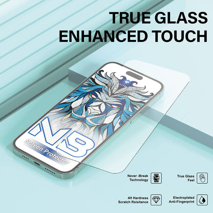 Film de protection d'écran Lito NB pour Apple iPhone 17 Pro Max, Verre Trempé, Full Glue, Noir