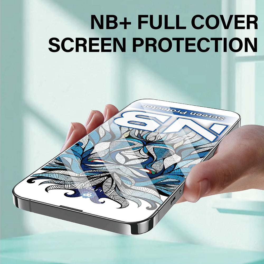 Film de protection d'écran Lito NB pour Apple iPhone 17 Pro Max, Verre Trempé, Full Glue, Noir