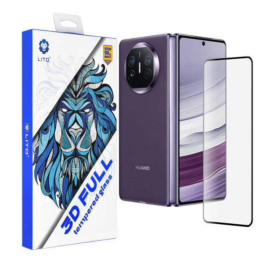 Film de protection d'écran Lito pour Huawei Mate X5, Verre trempé, Full Glue, 3D, Noir