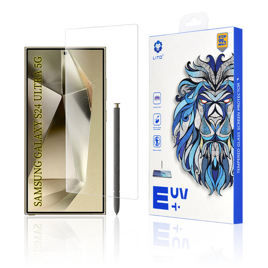 Film de protection d'écran Lito pour Samsung Galaxy S24 Ultra S928, Verre trempé, Colle UV, 3D