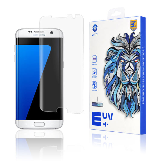 Film de protection d'écran Lito pour Samsung Galaxy S7 edge G935, Verre trempé, Colle UV, 3D