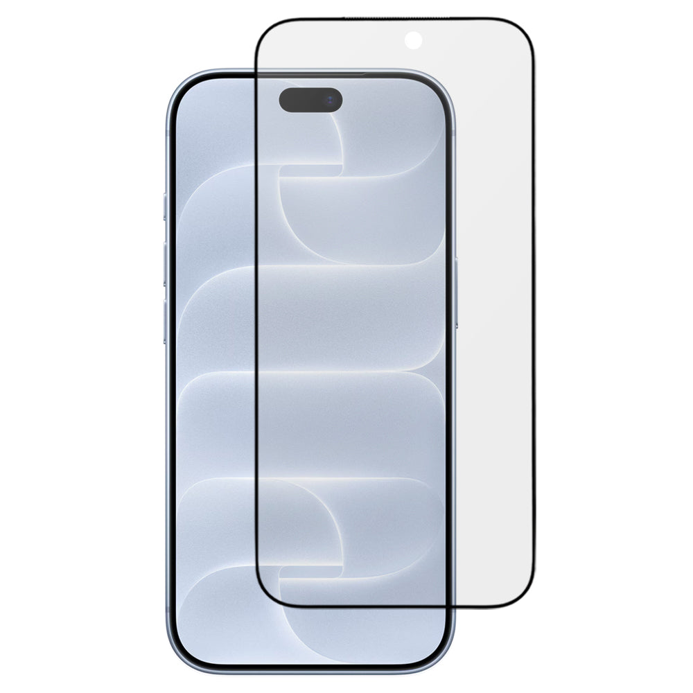 Film de protection d’écran Matte Blueo Anti Reflective HD pour Apple iPhone 18 Pro, verre trempé, adhésif intégral, noir