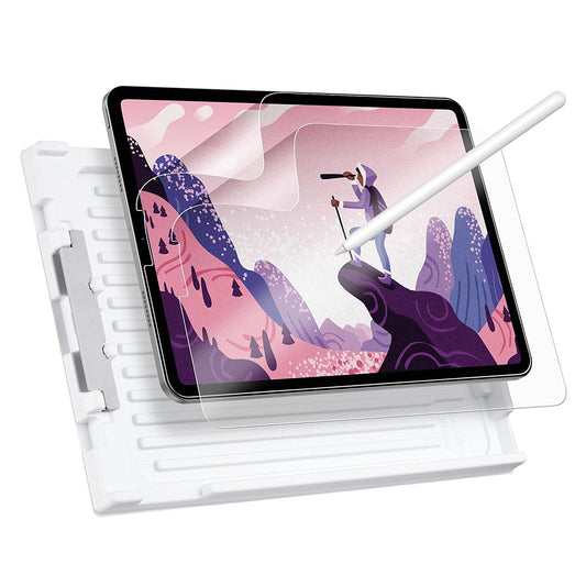 Film de protection écran mat ESR Paper Feel pour Apple iPad Pro 12.9 (2022) / Pro 12.9 (2021) / Pro 12.9 (2020), Plastique, Lot de 2 pièces