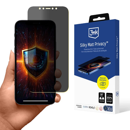 Film de protection d'écran Matte Privacy 3MK Silky pour Apple iPhone 12 / 12 Pro, Plastique