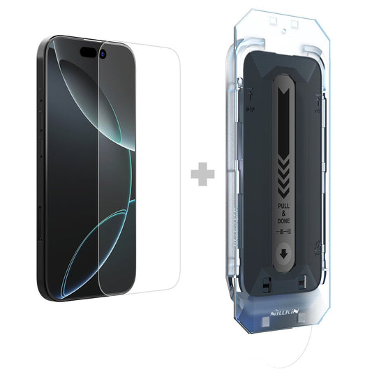 Film de protection d'écran Nillkin H+ Pro avec applicateur pour Apple iPhone 16 Pro Max, verre trempé, collage intégral