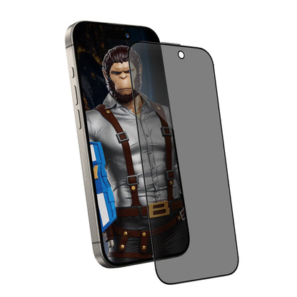 Film de protection d'écran Privacy Blueo Anti-Peep pour Apple iPhone 15 Pro Max, Verre Trempé, Collage Complet