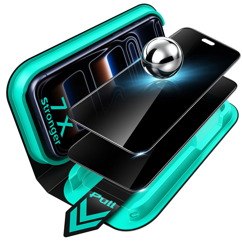 Film de protection d'écran Privacy ESR Armorite UltraFit pour Apple iPhone 18 Pro, Verre trempé, Collage complet, Lot de 2 pièces