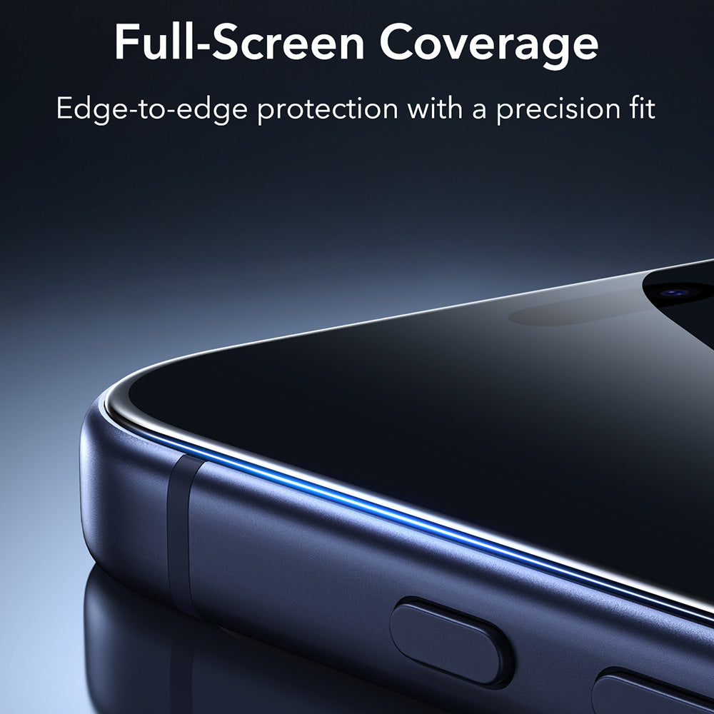 Film de protection d'écran Privacy ESR Armorite UltraFit pour Apple iPhone 18 Pro, Verre trempé, Collage complet, Lot de 2 pièces