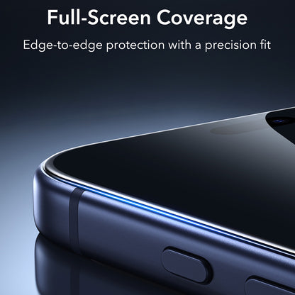 Film de protection d'écran Privacy ESR Armorite UltraFit pour Apple iPhone 18 Pro, Verre trempé, Collage complet, Lot de 2 pièces