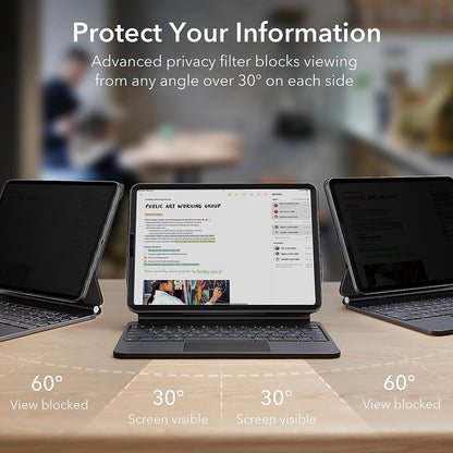 Film de protection d'écran Privacy ESR Magnétique pour Apple iPad Air 11 (2026) / Air 11 (2025), Plastique