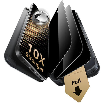 Film de protection Écran Privacy ESR UltraFit Armorite Pro pour Apple iPhone 17 / 16 Pro, Verre Trempé, Full Glue, Lot de 3 pièces